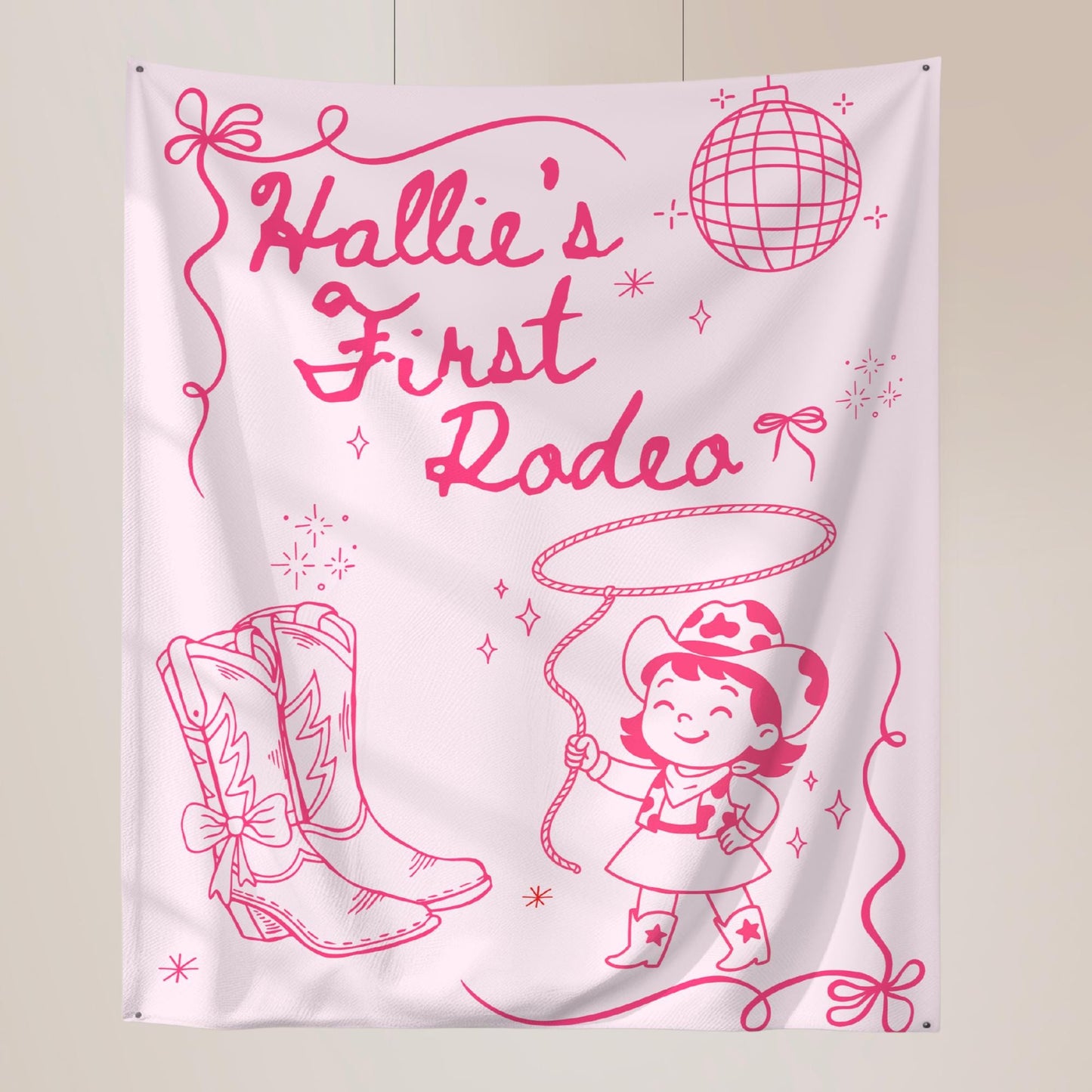 First Rodeo Birthday Tapestry, First Rodeo Birthday Boy Decor, My First Rodeo Birthday Banner, My 1st Rodeo Backdrop, My First Rodeo Decor