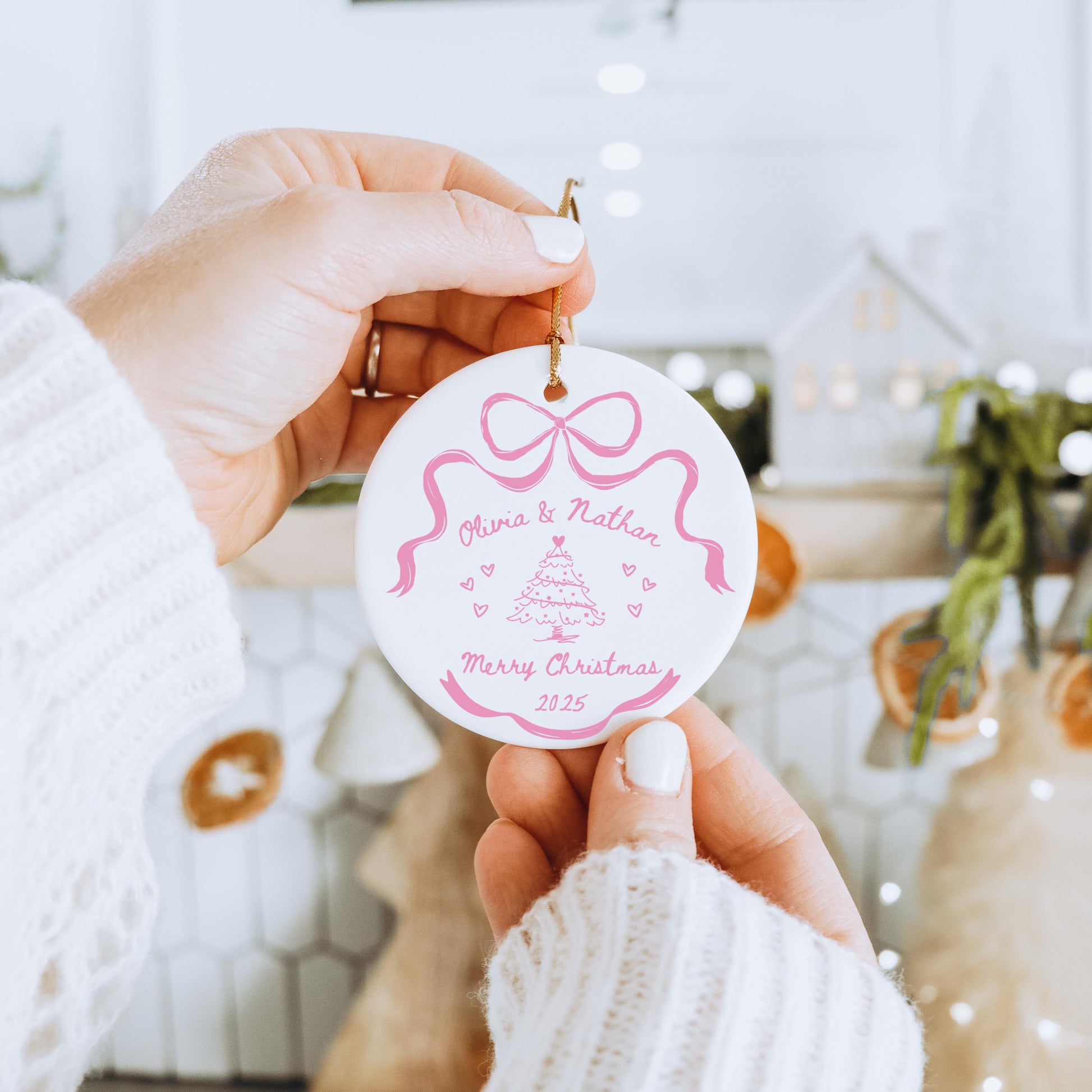 Personalized Couple Christmas Ornament Custom First Christmas Together Bauble New Couple Keepsake Gift For Couple Gift for Girlfriend