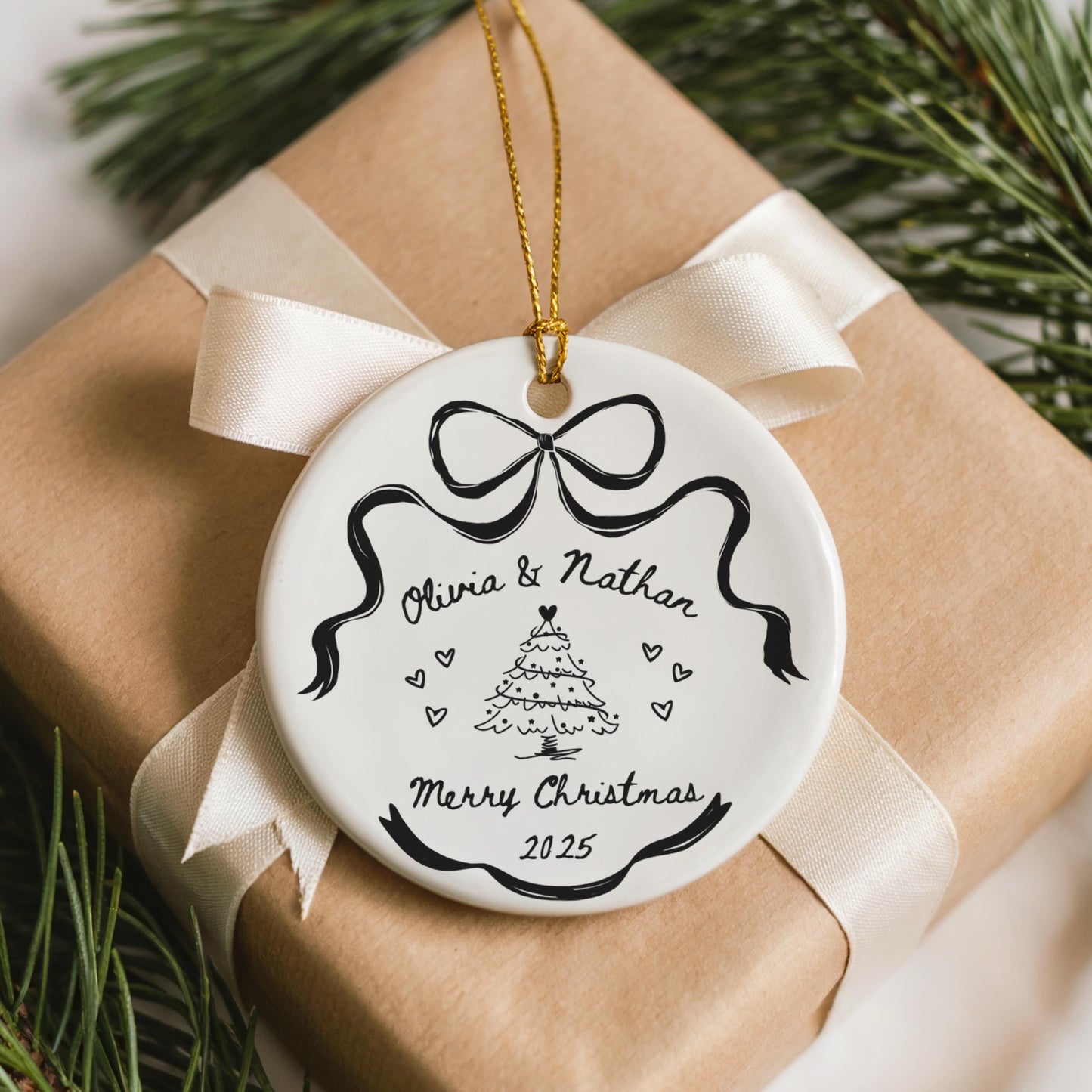 Personalized Couple Christmas Ornament Custom First Christmas Together Bauble New Couple Keepsake Gift For Couple Gift for Girlfriend