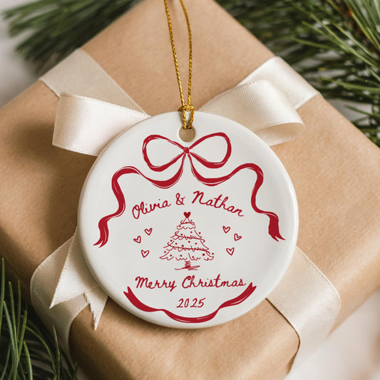 Personalized Couple Christmas Ornament Custom First Christmas Together Bauble New Couple Keepsake Gift For Couple Gift for Girlfriend