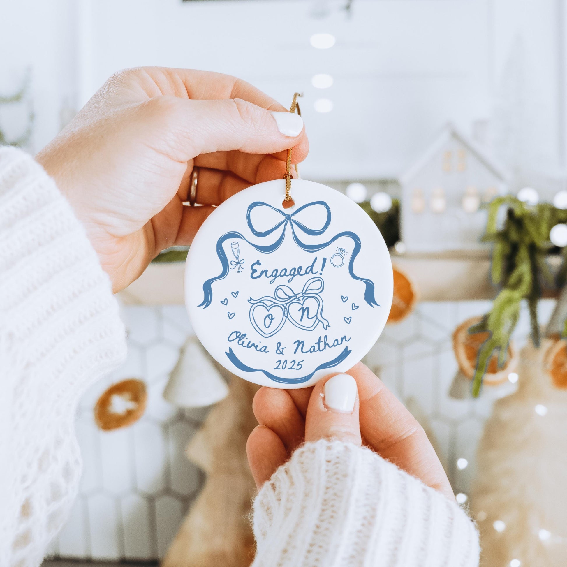 Engaged Ornament Engagement Gift Engagement Ornament Couples Ornament Engagement Announcement Wedding Gift Christmas Engagement Baubles