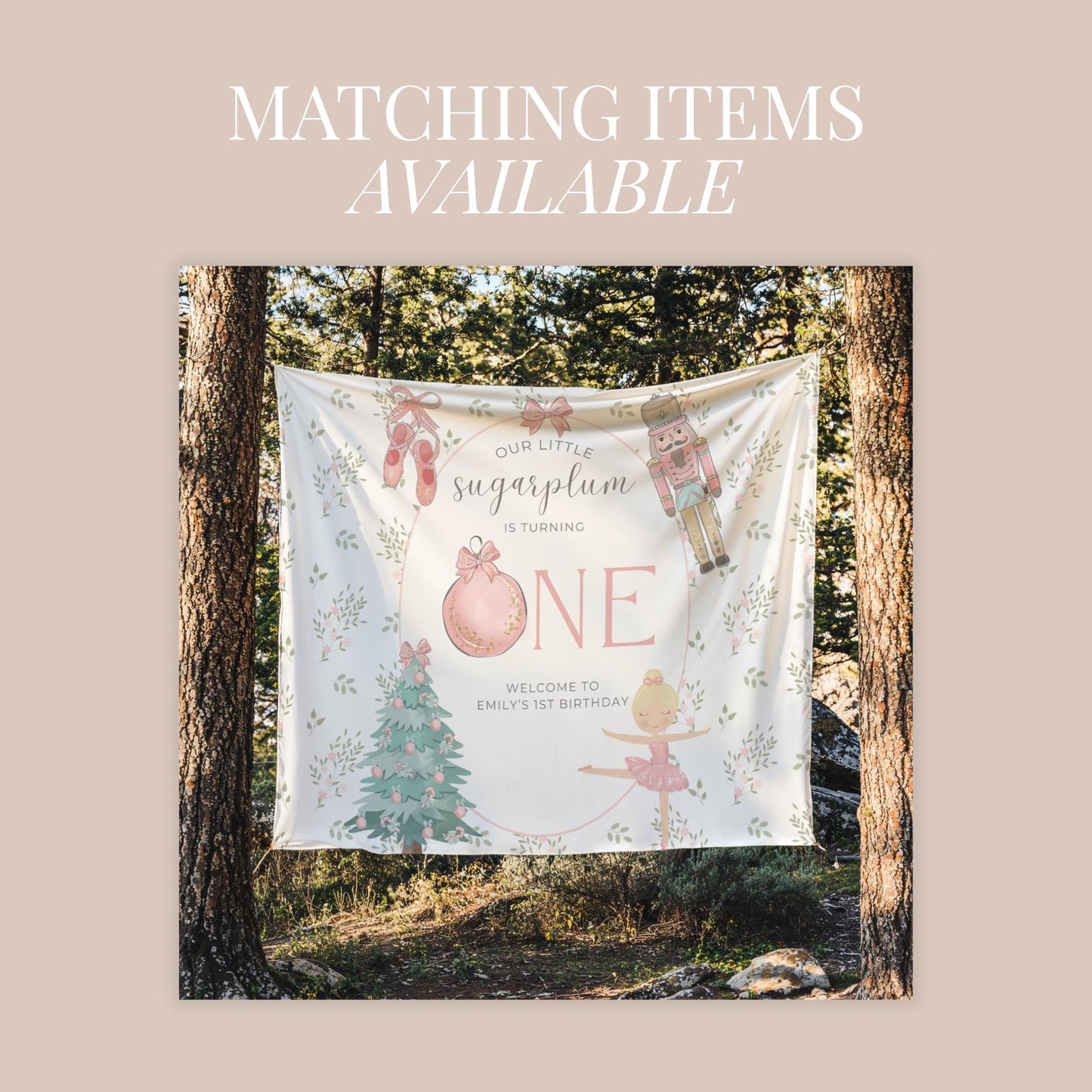 Nutcracker Ballet Birthday Invitation Sugarplum Fairy First Birthday Invite for Winter ONEderland Birthday Party Nutcracker Invitation