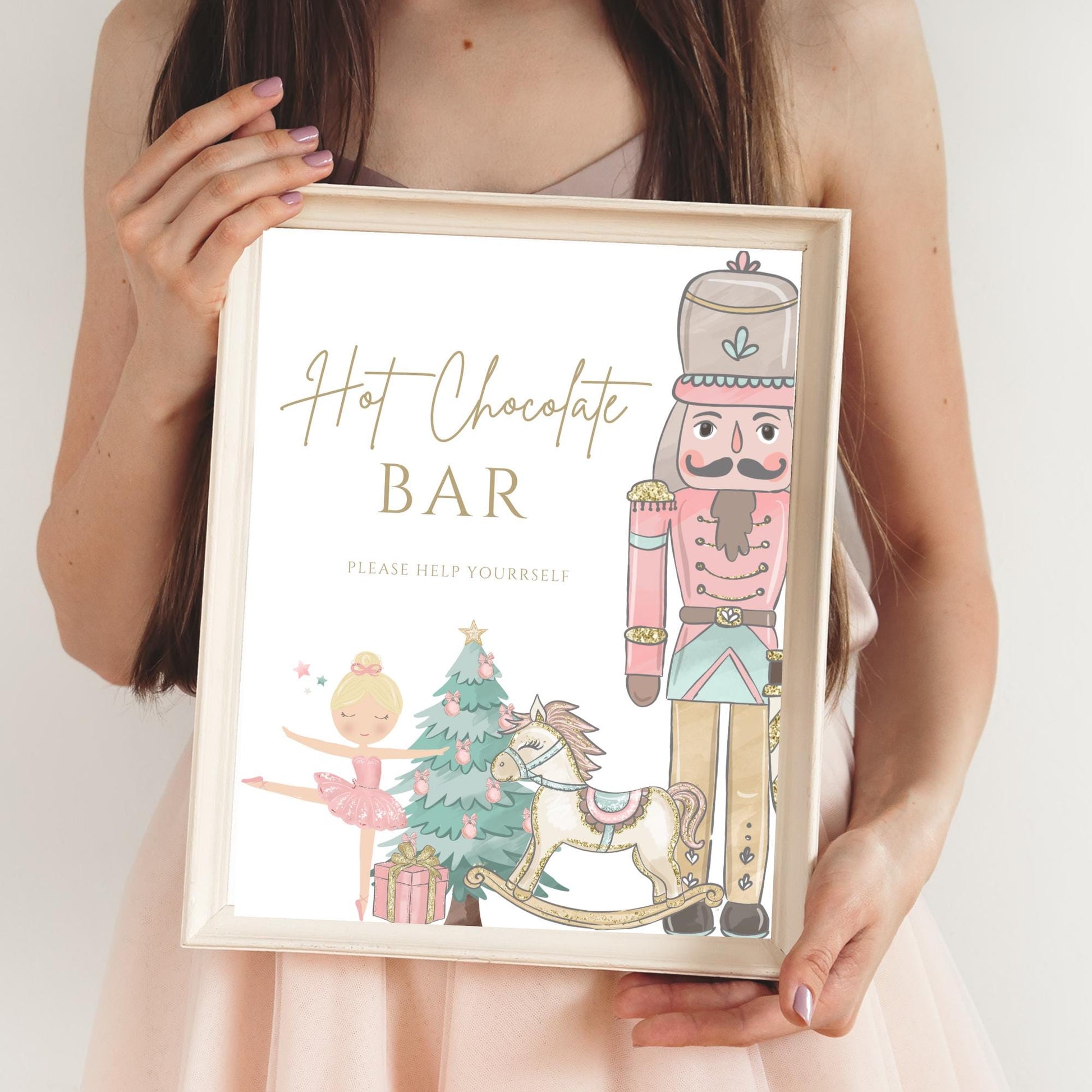 Nutcracker Birthday party decorations Nutcracker birthday party signs welcome party favor signs Ballerina Sugar plum fairy Instant download