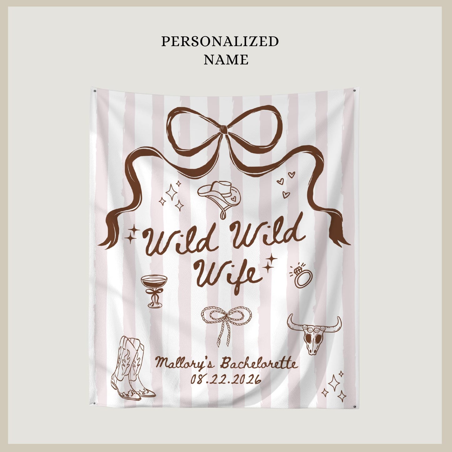 Wild Wild Wife Bachelorette Banner Cowgirl Bachelorette Decor Nashville Bachelorette Welcome Sign Western Bachelorette Backdrop