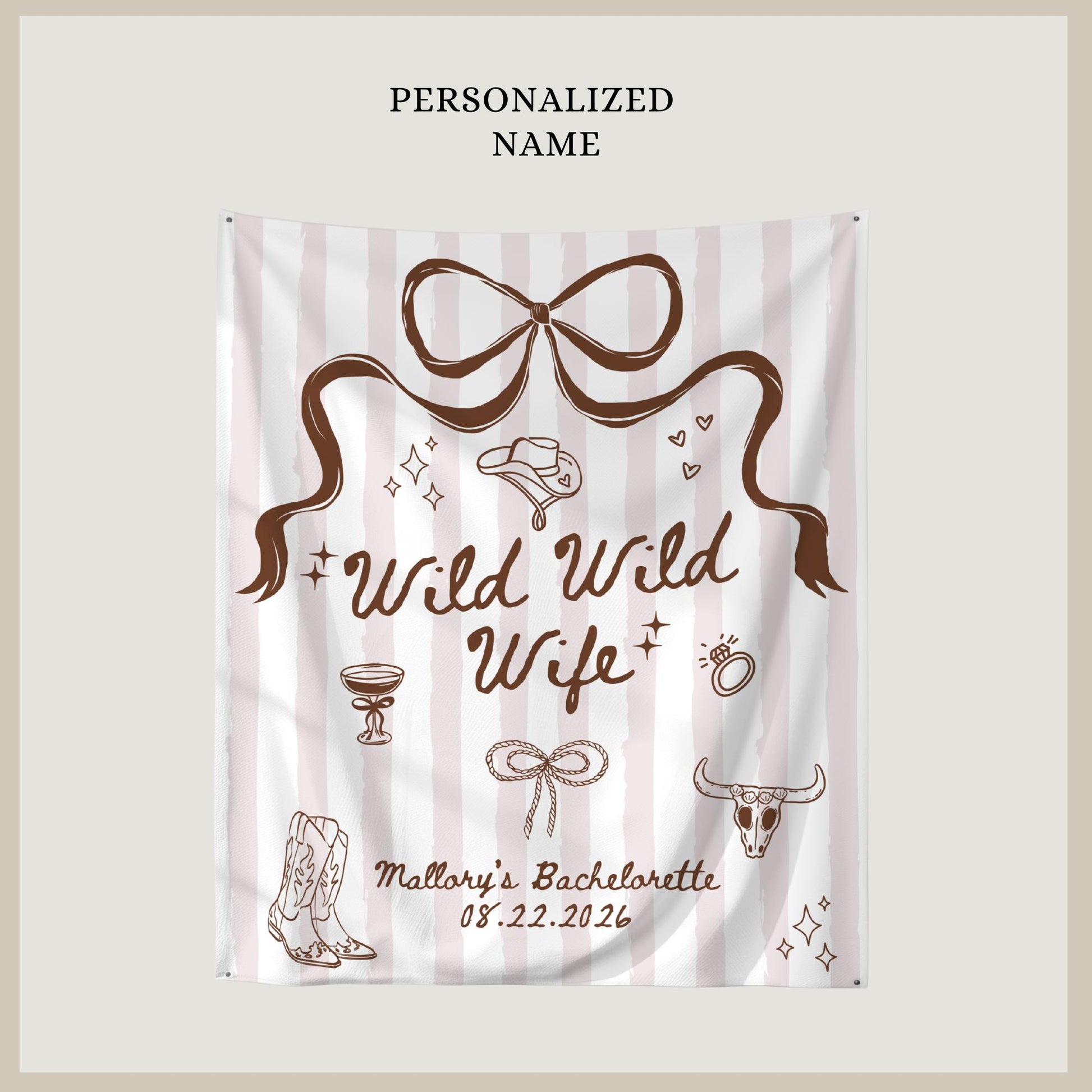 Wild Wild Wife Bachelorette Banner Cowgirl Bachelorette Decor Nashville Bachelorette Welcome Sign Western Bachelorette Backdrop