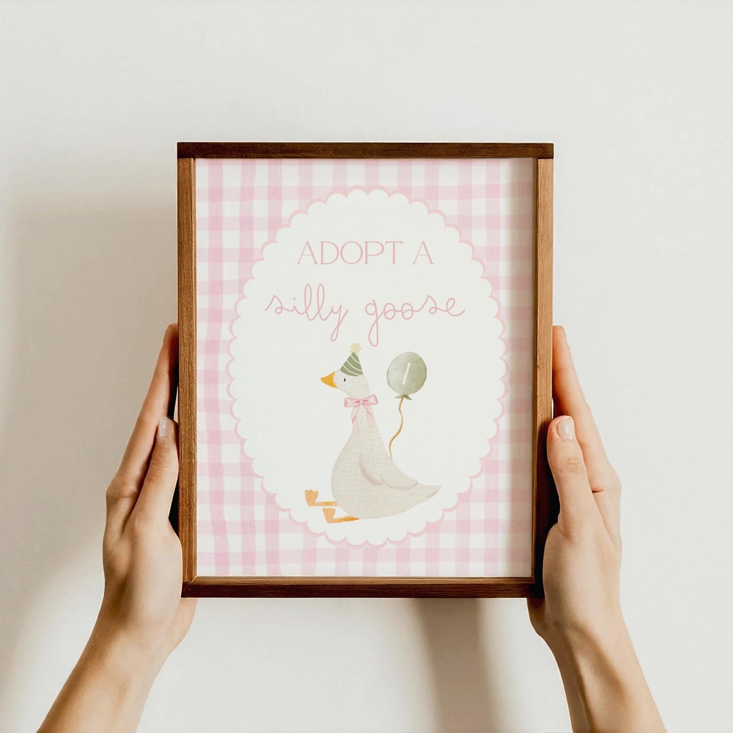Adopt a Goose Sign Editable Adoption Certificate Silly Goose Party Favor Printable Birthday Decor Download One Silly Goose Birthday Decor
