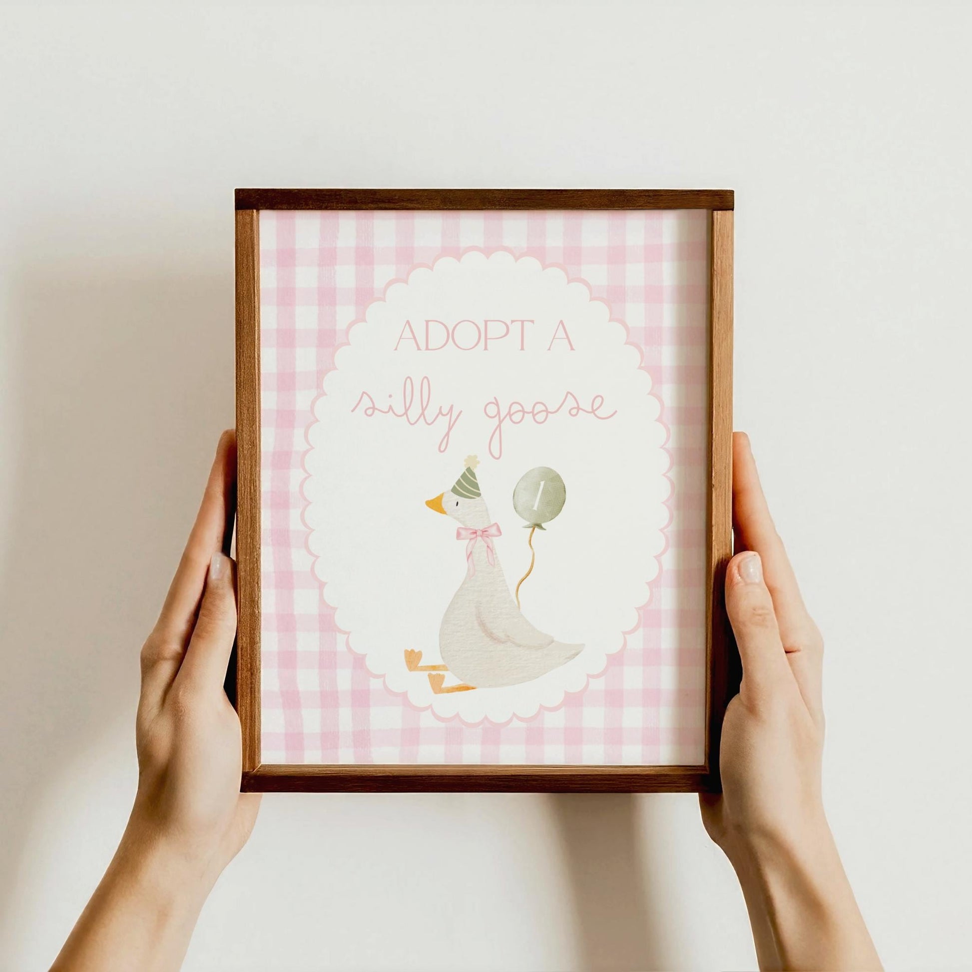 Adopt a Goose Sign Editable Adoption Certificate Silly Goose Party Favor Printable Birthday Decor Download One Silly Goose Birthday Decor