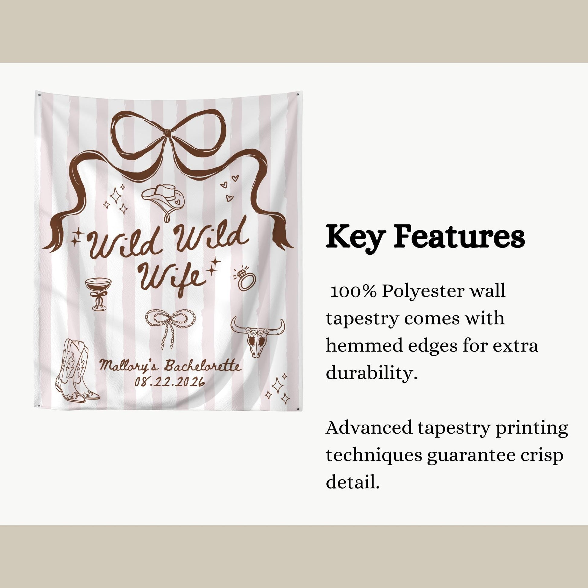 Wild Wild Wife Bachelorette Banner Cowgirl Bachelorette Decor Nashville Bachelorette Welcome Sign Western Bachelorette Backdrop