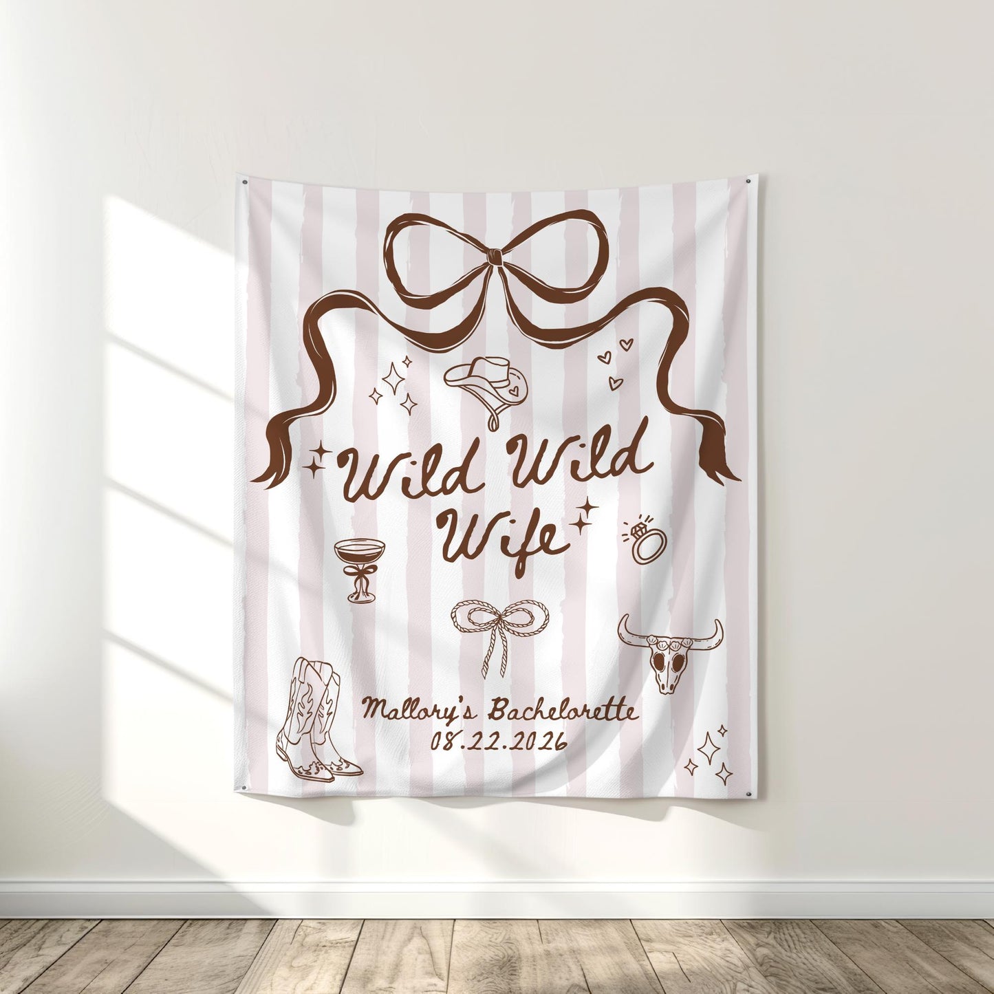 Wild Wild Wife Bachelorette Banner Cowgirl Bachelorette Decor Nashville Bachelorette Welcome Sign Western Bachelorette Backdrop