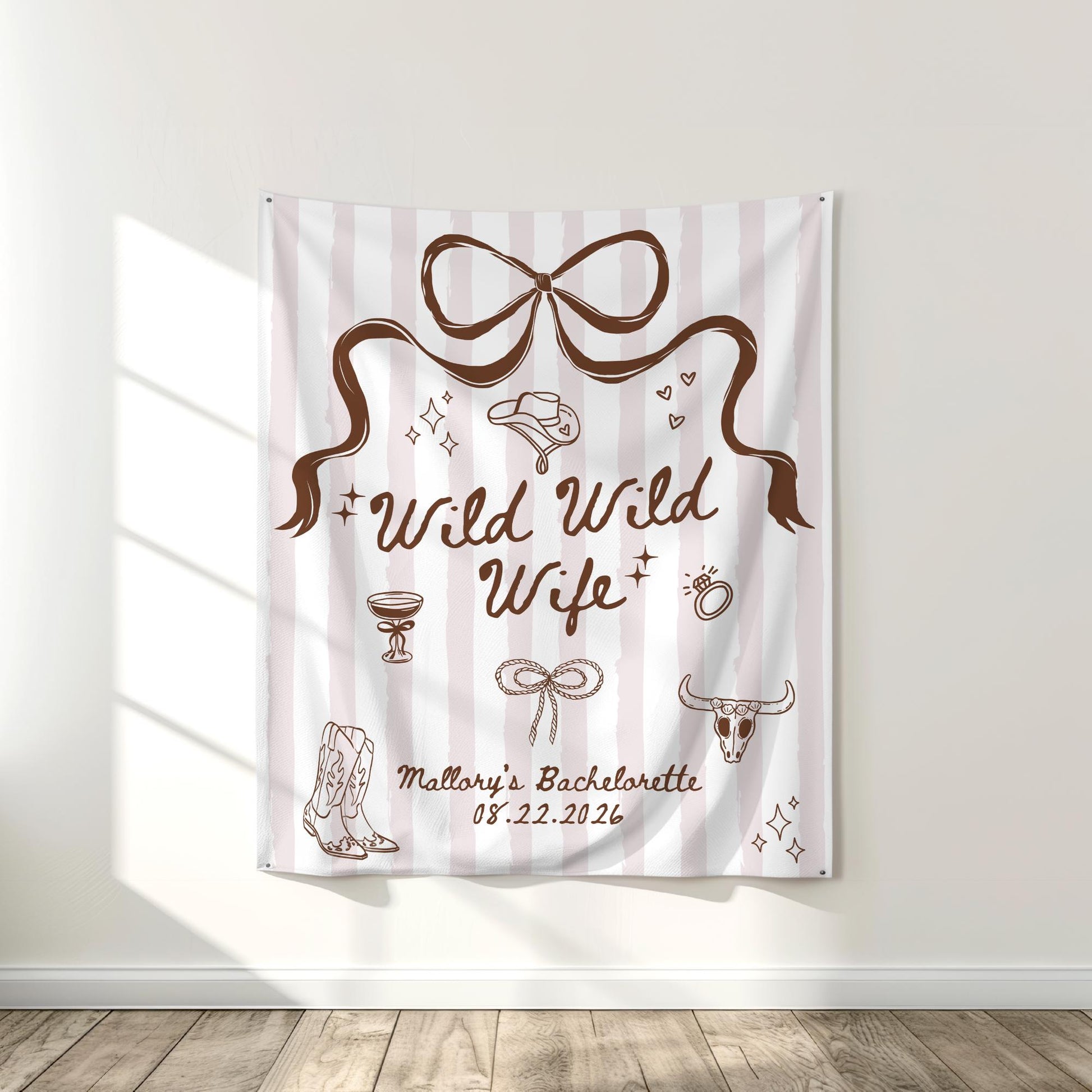 Wild Wild Wife Bachelorette Banner Cowgirl Bachelorette Decor Nashville Bachelorette Welcome Sign Western Bachelorette Backdrop