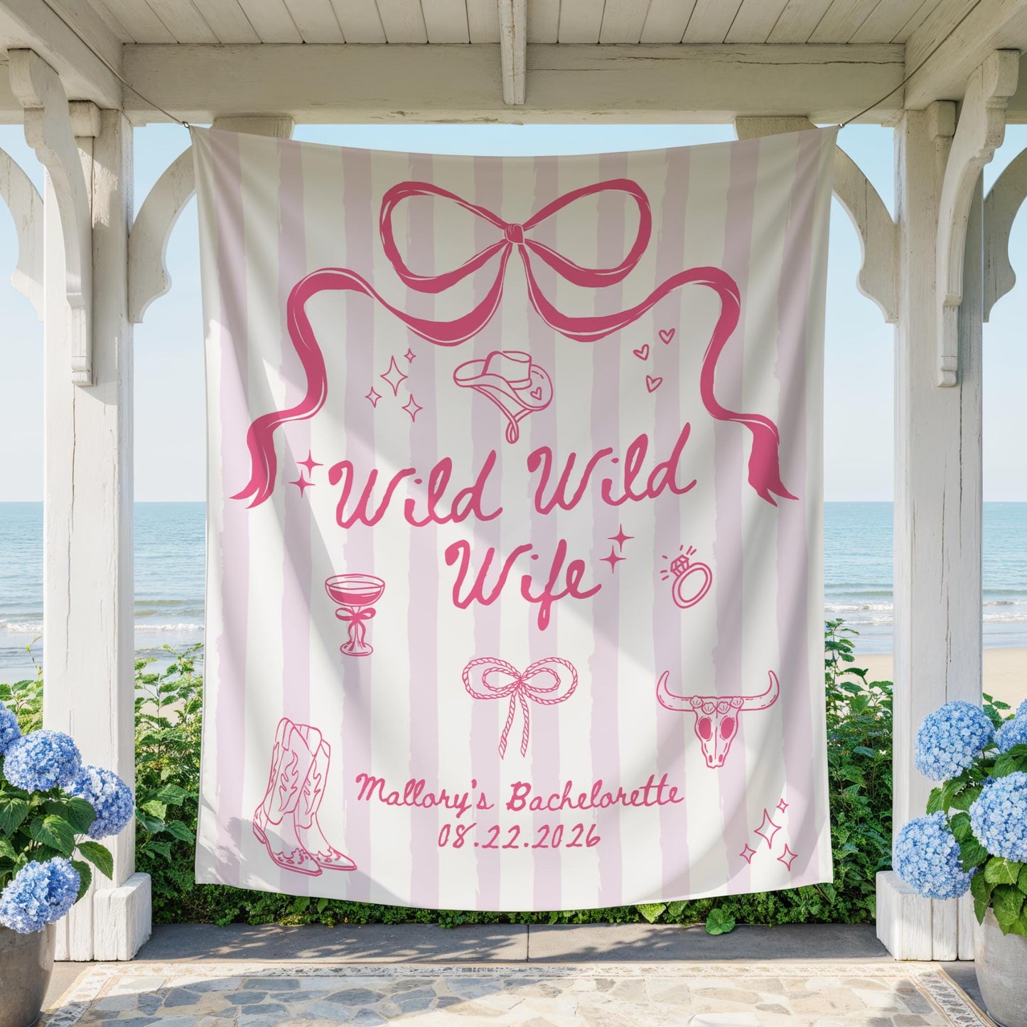 Wild Wild Wife Bachelorette Banner Cowgirl Bachelorette Decor Nashville Bachelorette Welcome Sign Western Bachelorette Backdrop