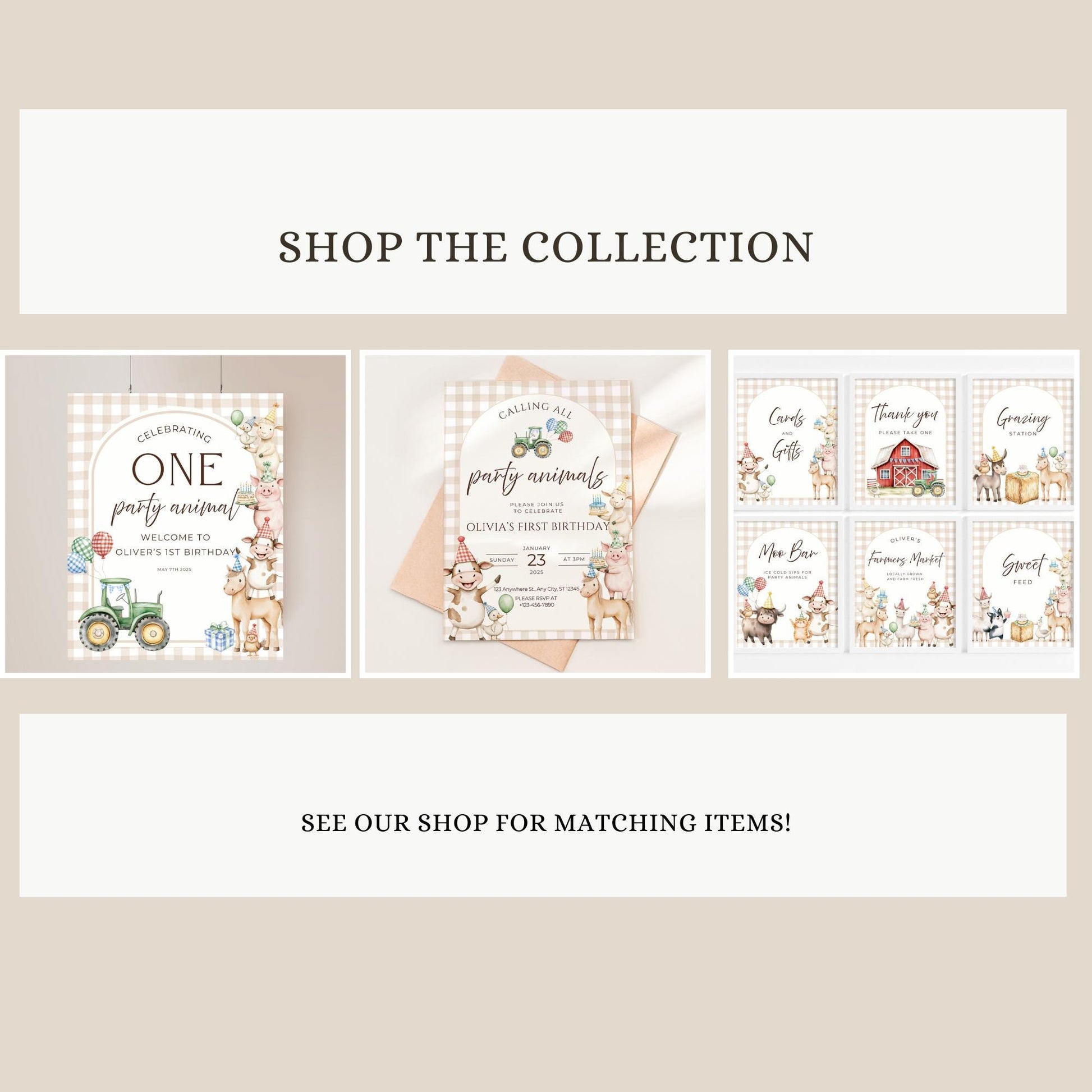 Farm Animal Party Hats Printable Birthday Decorations for Kids Party Animals Birthday Hat Instant Download Barnyard First Birthday Decor