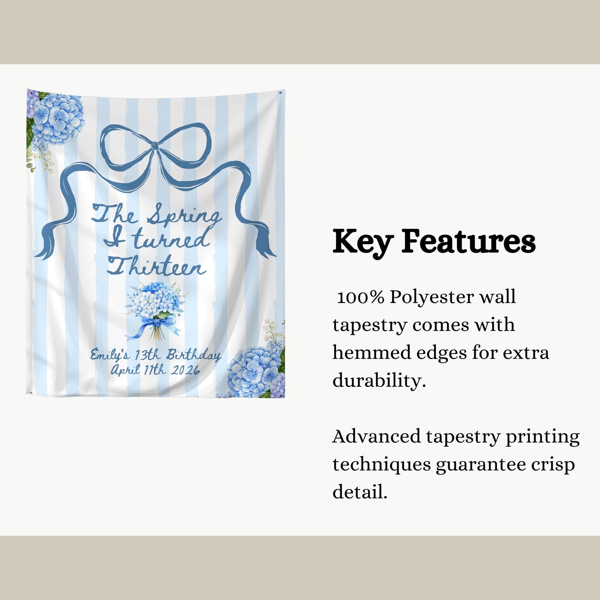 The Spring I turned Birthday Banner Any Age Custom Party Sign Spring Birthday Decor Photo Backdrop Teen Girl Party Supplies Welcome Sign