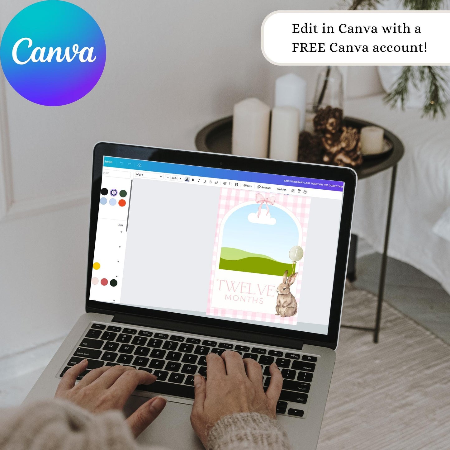 Some Bunny Is One Birthday Photo Milestone Banner Easter Rabbit 1st Birthday Bunting Banner Template Monthly Milestone Cards First Birthday