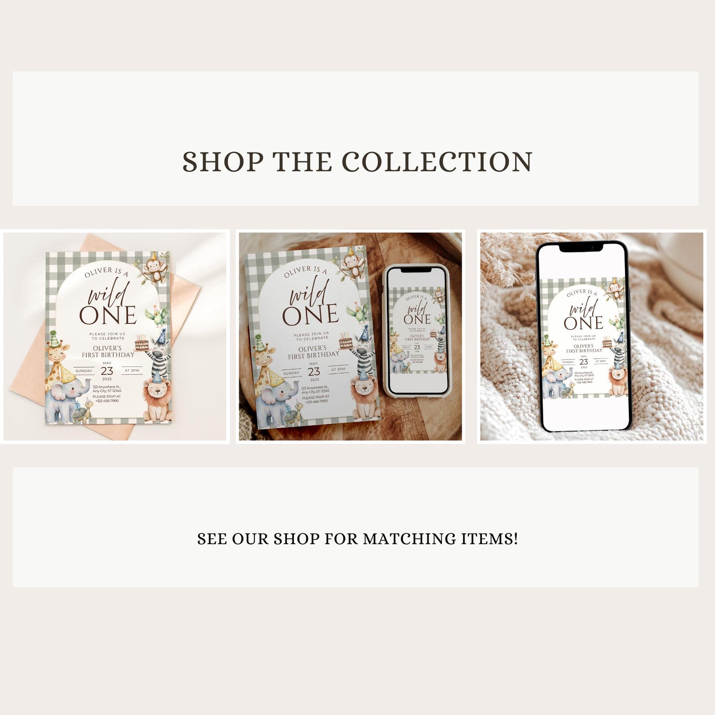 Safari Animal Birthday Welcome Sign Editable Wild One Party Welcome Poster Gender Neutral 1st Birthday Decor Jungle Theme Bday