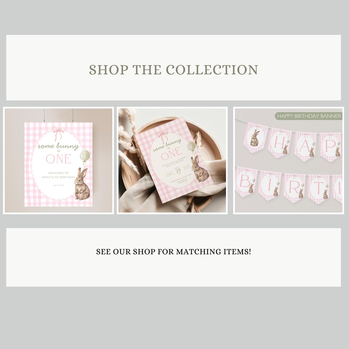 Bunny Birthday Favor Thank You Tag Template Download Some Bunny is One Theme First Birthday Party Printable Favor Gift Tag 1st Birthday