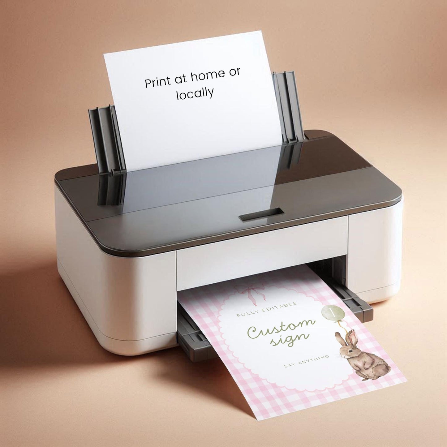 Some Bunny is One Birthday Editable Custom Sign Easter Theme 1st Birthday Sign Rabbit First Birthday Table Sign Pink Bow party decor