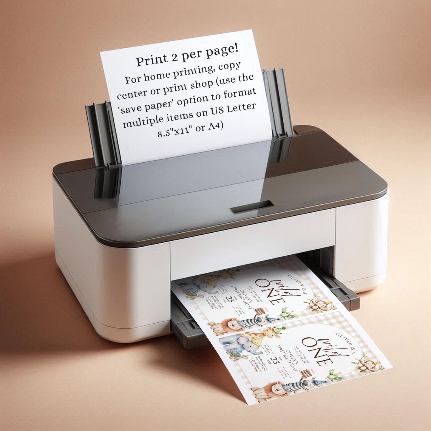 Wild One Birthday Invitation Safari Animal Birthday Invitation 1st Birthday Invite Zoo First Birthday Jungle Party Calling all party animals