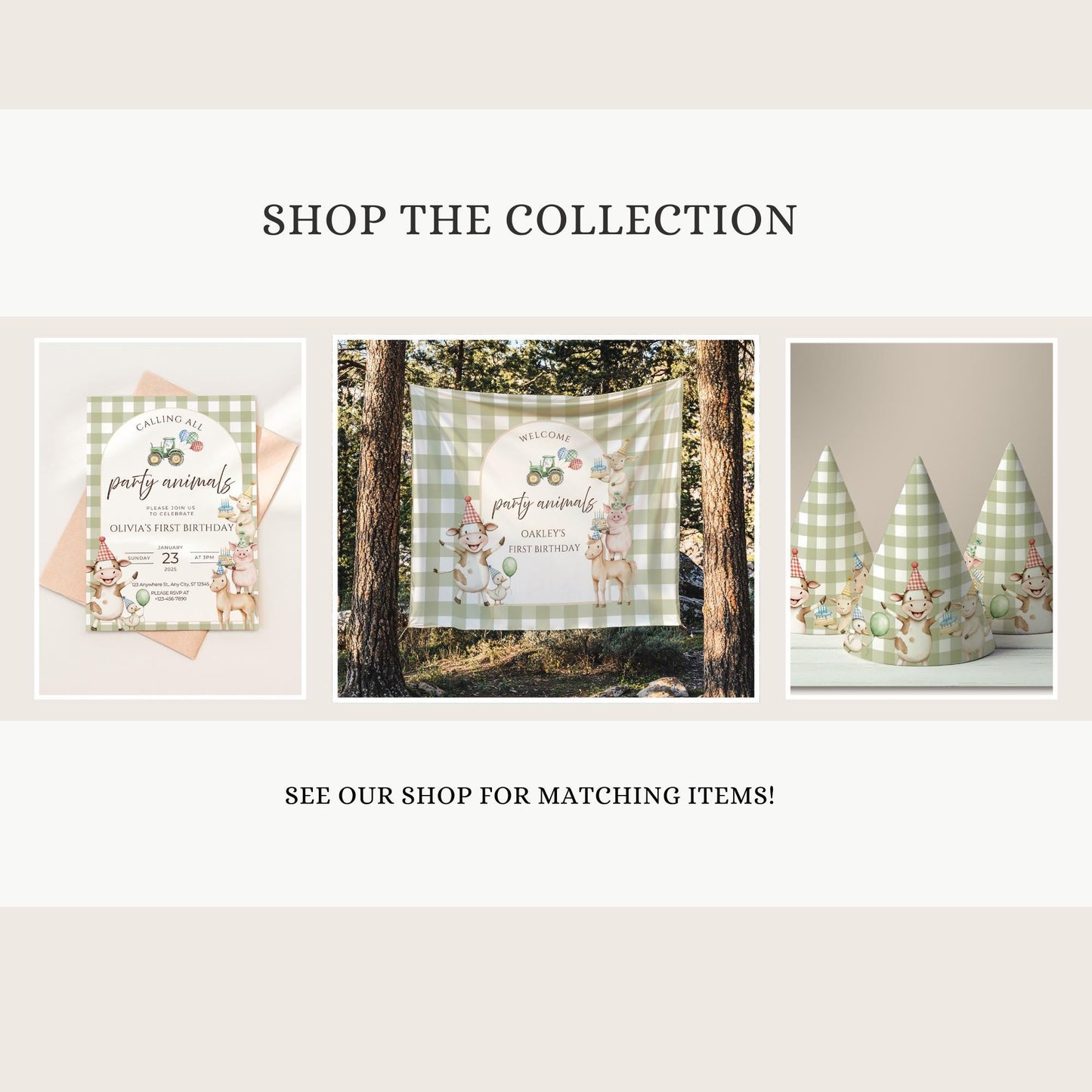 Farm Animal Birthday Time Capsule Sign Barnyard Theme First Birthday Party gender neutral 1st Birthday Party Animals Party Guest Book sign