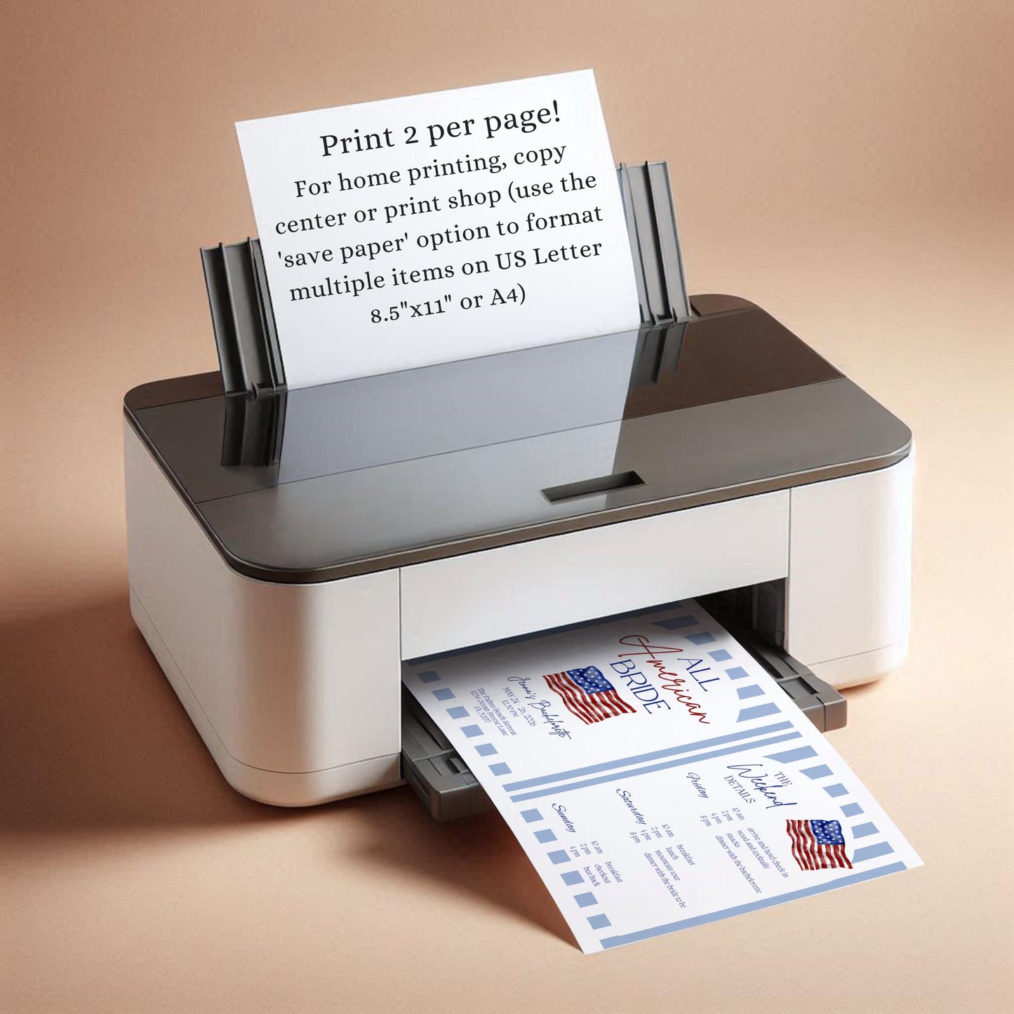 All American Bride Bachelorette Invitation and Itinerary Independence Day Bach Invite 4th of July Bachelorette Weekend Evite Printable Canva