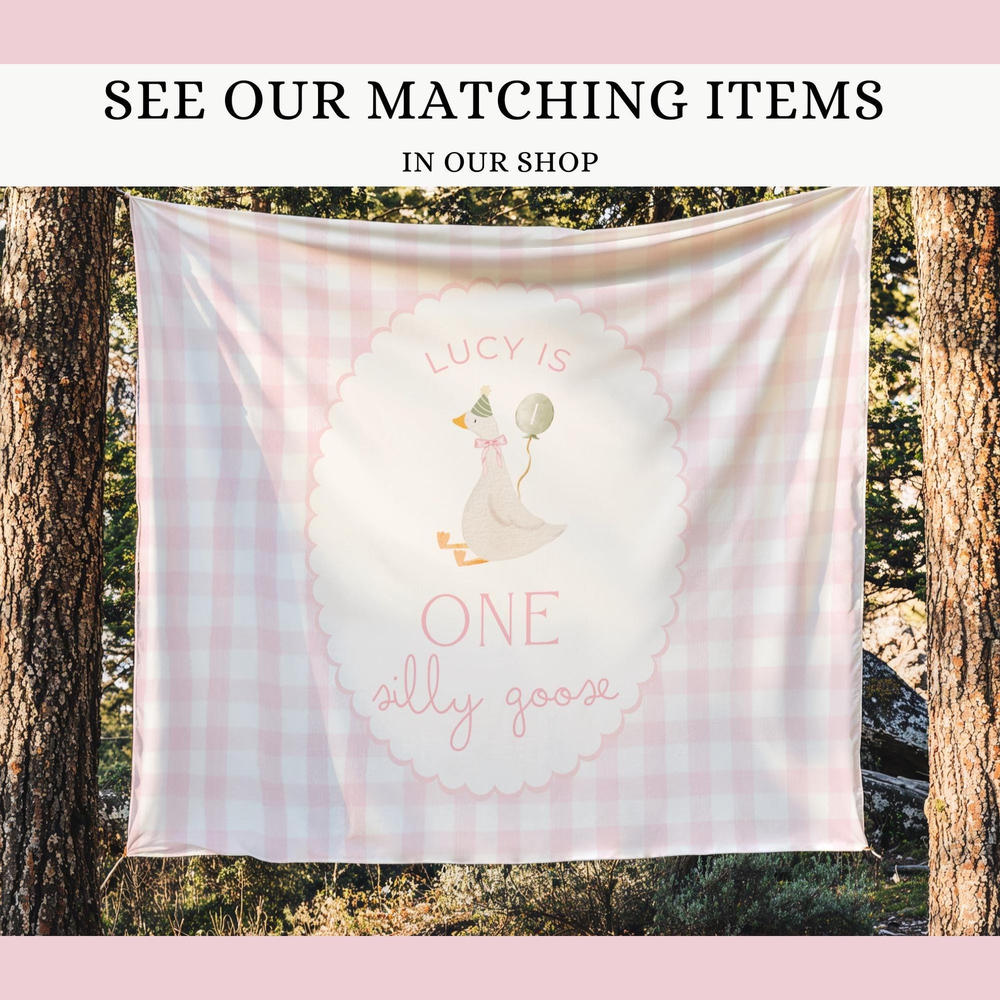 One Silly Goose Birthday Shirt Pink Bow Silly Goose Birthday Outfit for birthday photos 1st Birthday Match Family Shirt Goose Theme