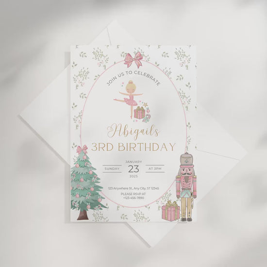 Editable Nutcracker Birthday Invitation Land Of Sweet Invitation Sugar Plum Fairy Party Invite Nutcracker Ballet Instant Download