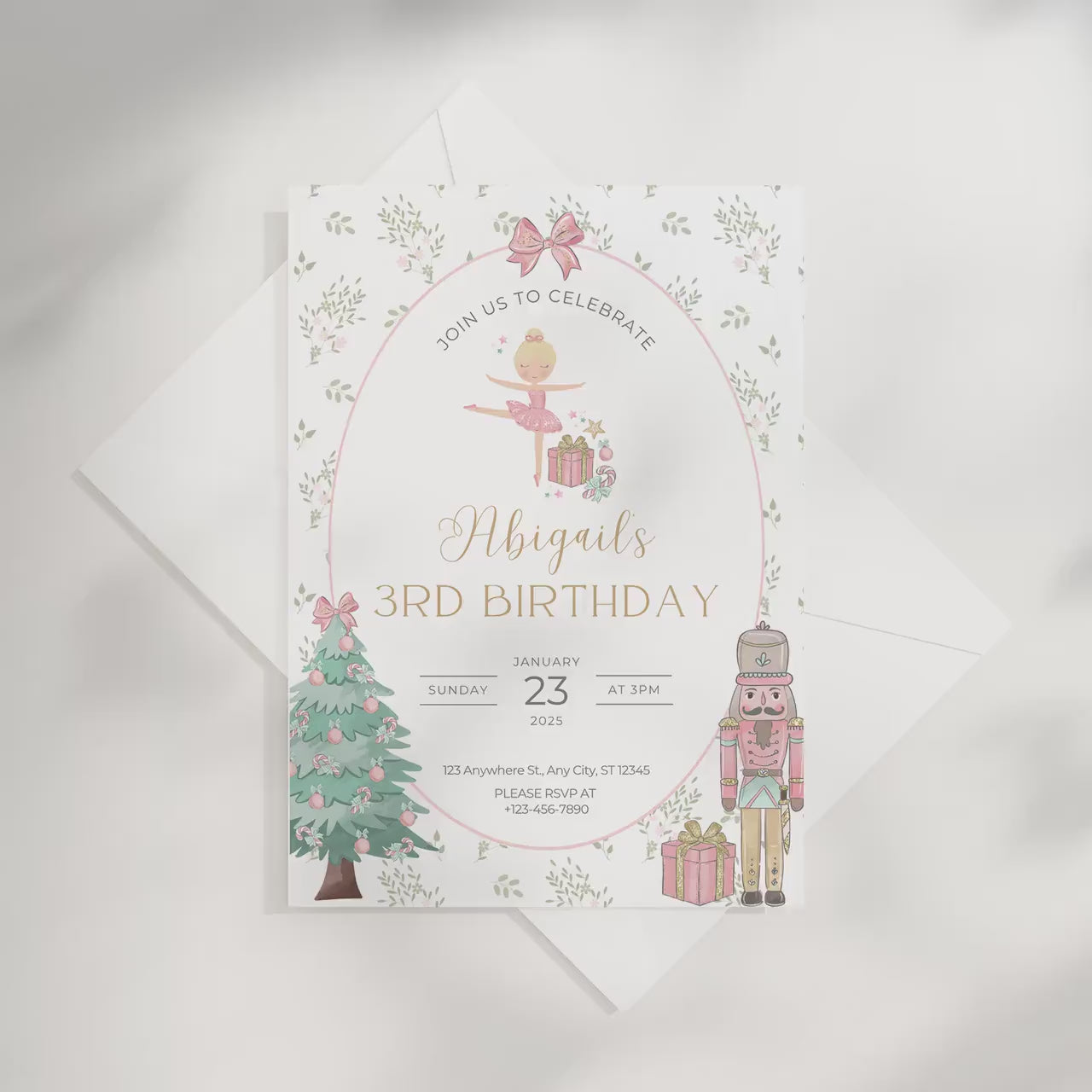 Editable Nutcracker Birthday Invitation Land Of Sweet Invitation Sugar Plum Fairy Party Invite Nutcracker Ballet Instant Download