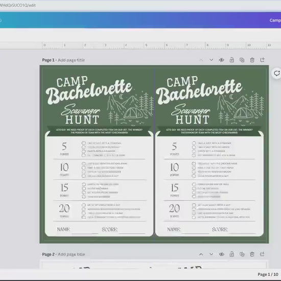 Camp Bachelorette Party Games Bundle Bachelorette Games Package Editable Printable Games Bachelorette Drinking Games Cabin Bachelorette