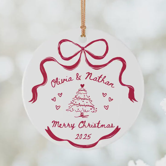 Personalized Couple Christmas Ornament Custom First Christmas Together Bauble New Couple Keepsake Gift For Couple Gift for Girlfriend