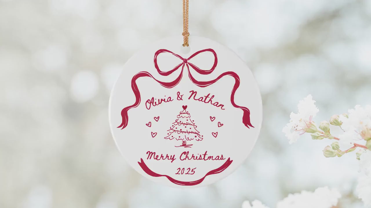 Personalized Couple Christmas Ornament Custom First Christmas Together Bauble New Couple Keepsake Gift For Couple Gift for Girlfriend