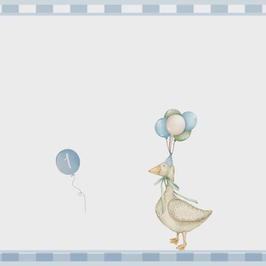 One Silly Goose Birthday Invite Blue Boy First Birthday 1st Birthday Silly Goose Decor Editable  Invitation Nursery Rhyme Birthday