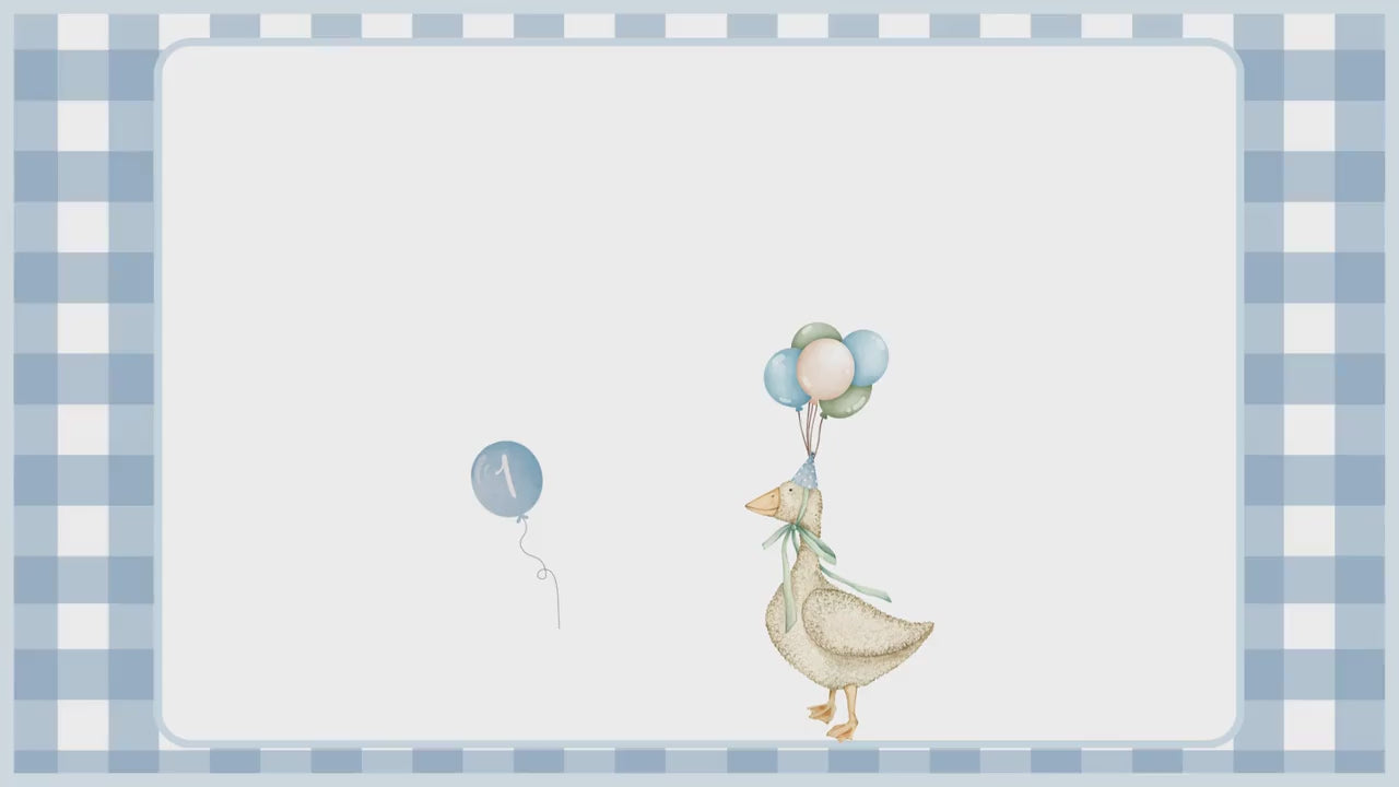 One Silly Goose Birthday Invite Blue Boy First Birthday 1st Birthday Silly Goose Decor Editable  Invitation Nursery Rhyme Birthday